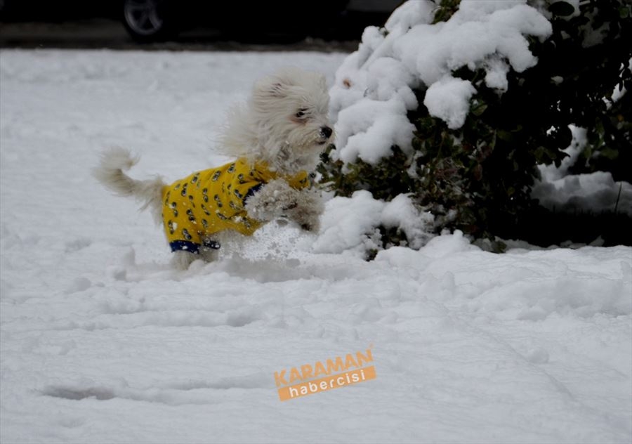 Karaman'da Kar Yağışı 1