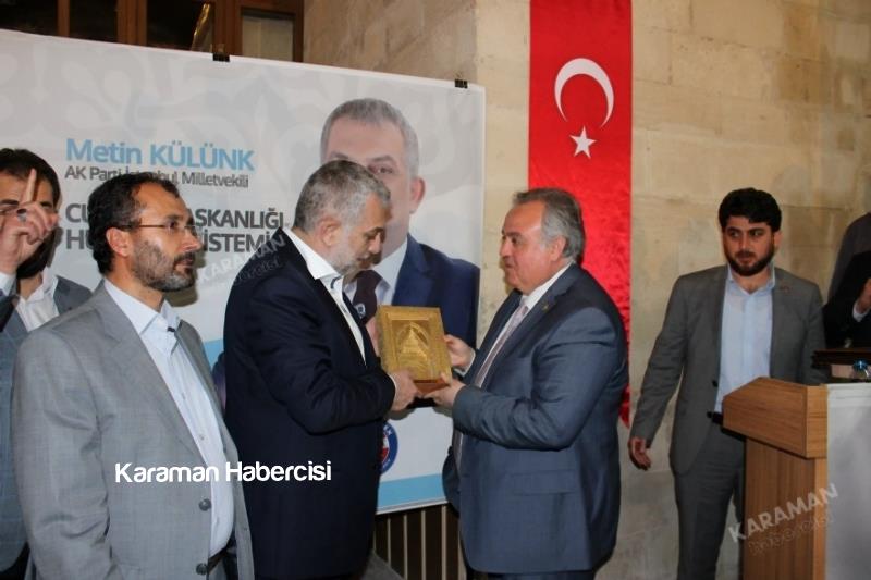 AK Parti İstanbul Milletvekili Metin Külünk Karaman'da 10