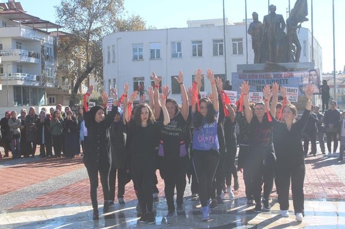 Antalya Manavgat’ta Kadına Şiddete Zumbalı Protesto 4
