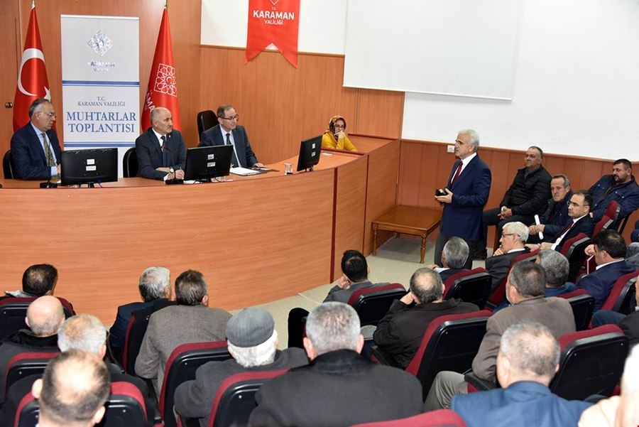 Karaman Valisi Fahri Meral Muhtarlarla Bir Araya Geldi 7