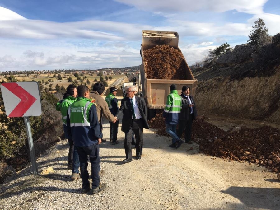 Karaman'da Köylülerin Yıllardır Beklediği Yol Çalışmaları Tamamlandı 1