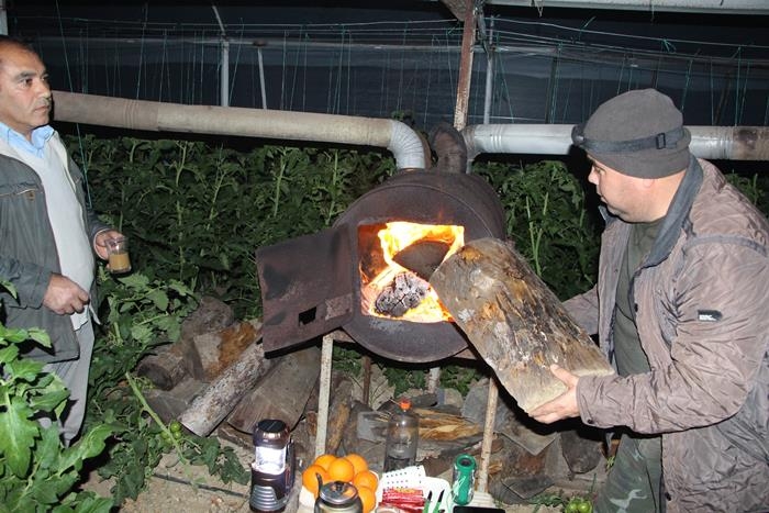 Soğuk Hava Antalya'da Çiftçiye Gece Yarısı Seraya Odun Taşıttı 10