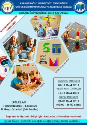 ‘KMÜ Çocuk Üniversitesi’ İçin Karaman Milli Eğitim Müdürü Mevlüt Kuntoğl 2