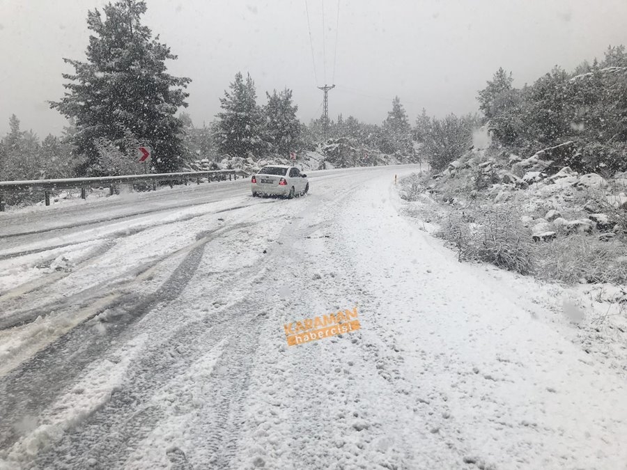 Antalya-Konya karayolunda karakış manzaraları 5