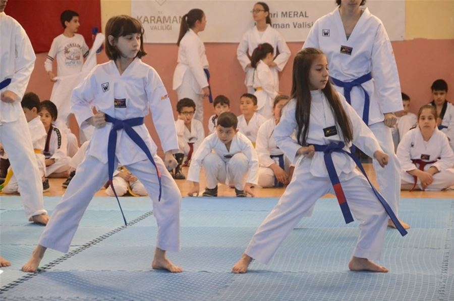Karaman'da Taekwondo Kuşak Sınavı Yapıldı 4