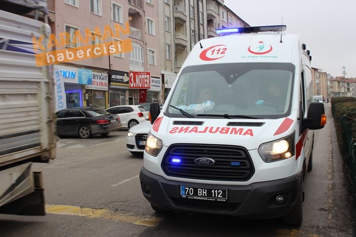 Karaman'da Motosiklet Yayaya Çarptı 1