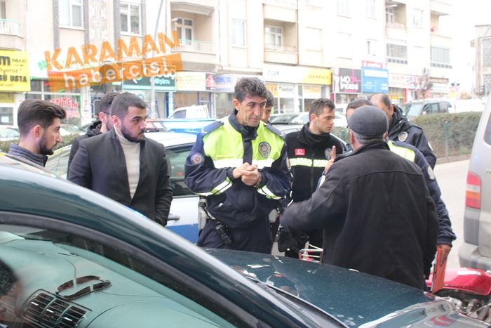 Karaman'da Motosiklet Yayaya Çarptı 10