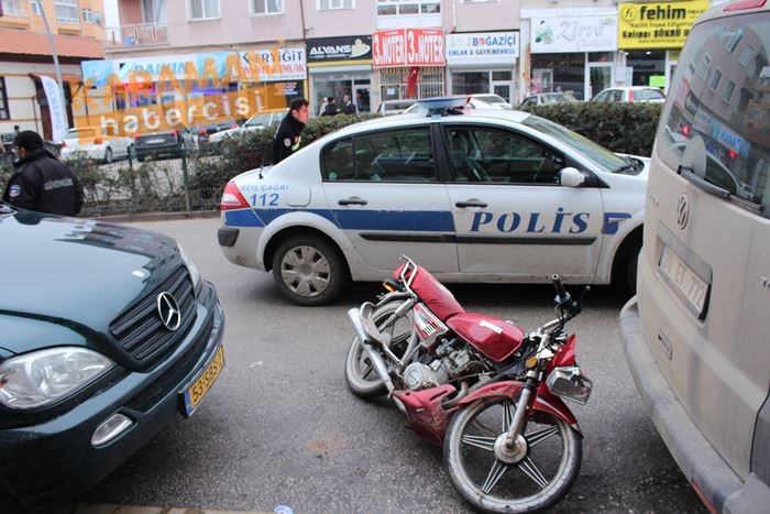 Karaman'da Motosiklet Yayaya Çarptı 13