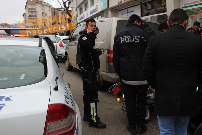 Karaman'da Motosiklet Yayaya Çarptı 8