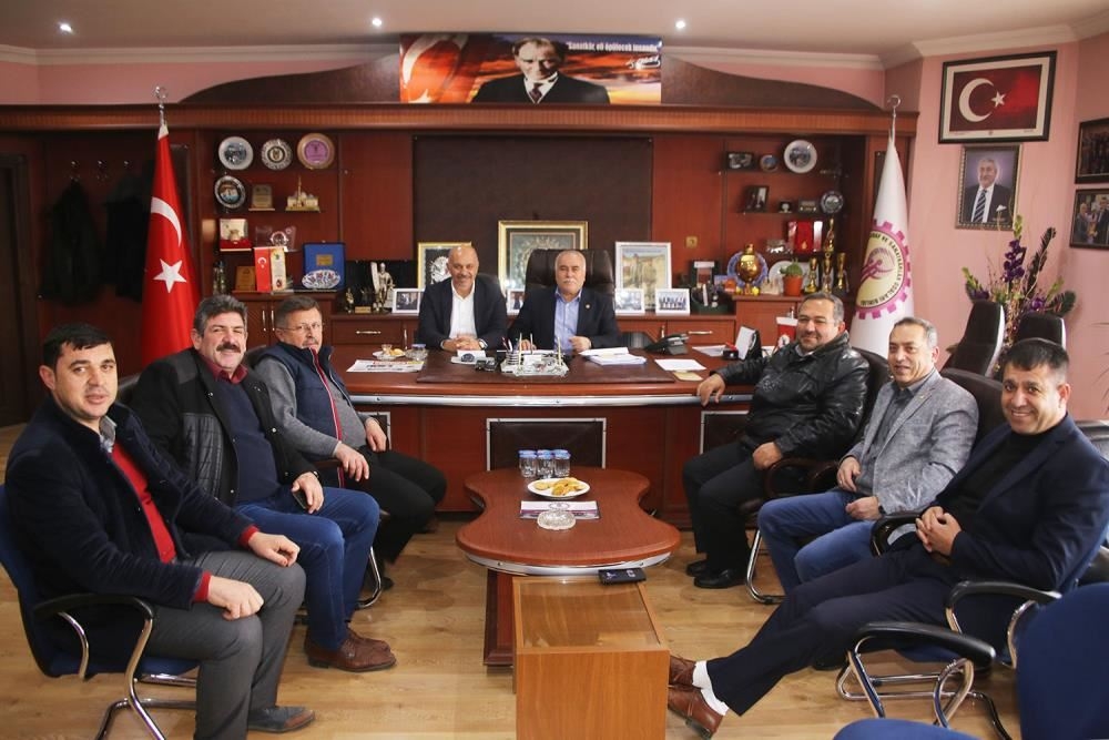 Belediye Başkanı Ertuğrul Çalışkan Karaman ESOB ve Oda Başkanlarıyla Bir 1