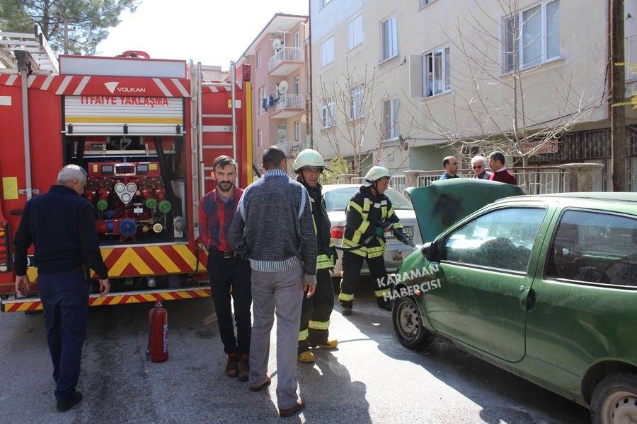 Karaman’da Oto Yangını Korkuttu 1
