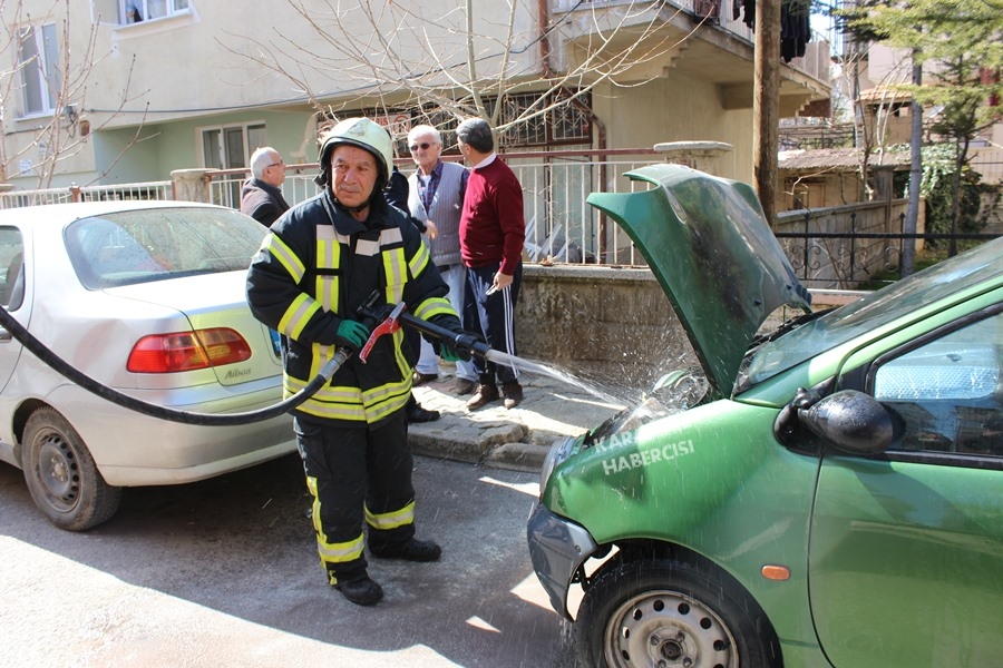Karaman’da Oto Yangını Korkuttu 2