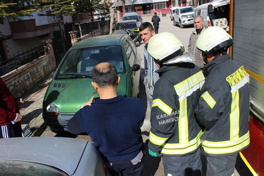 Karaman’da Oto Yangını Korkuttu 5