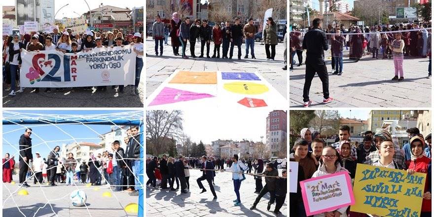Karaman'da 21 Mart Dünya Down Sendromlu Farkındalık Yürüyüşü