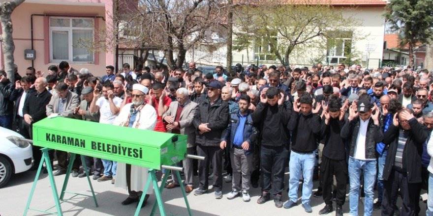 Oğlunun Acısına Dayanamayarak Ölen Baba Karaman'da Son Yolculuğuna Uğurl