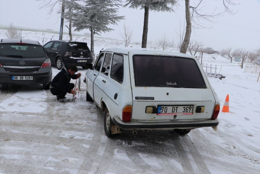Karaman-Mersin Kara Yolunda Kar Yağışı Etkisini Gösterdi 5