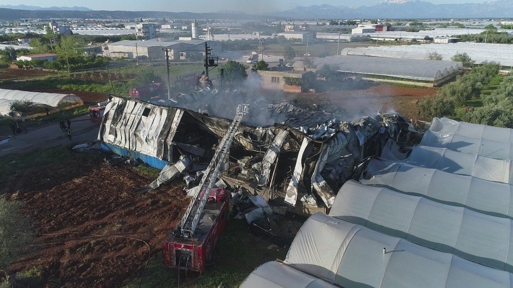 Antalya’da Fabrikada Yangın Çıktı, Sahibi Gözyaşlarını Tutamadı 11