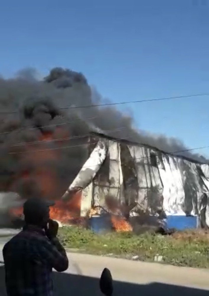 Antalya’da Fabrikada Yangın Çıktı, Sahibi Gözyaşlarını Tutamadı 21