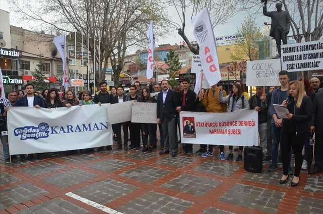 Karaman'da Çocuk İstismarına Tepki 5