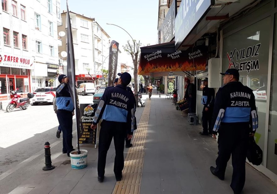 Karaman'da Yol ve Kaldırım İşgaline İzin Verilmiyor 1