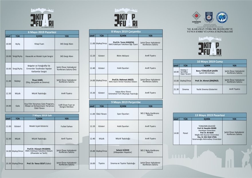 Karaman Türk Dil Bayramı Programı Yayımlandı 3