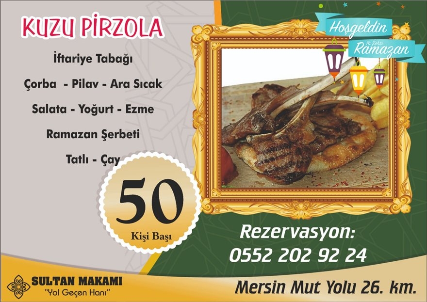 Sultan Makamı "Yol Geçen Hanı" 2019 İftar Menüsü 1