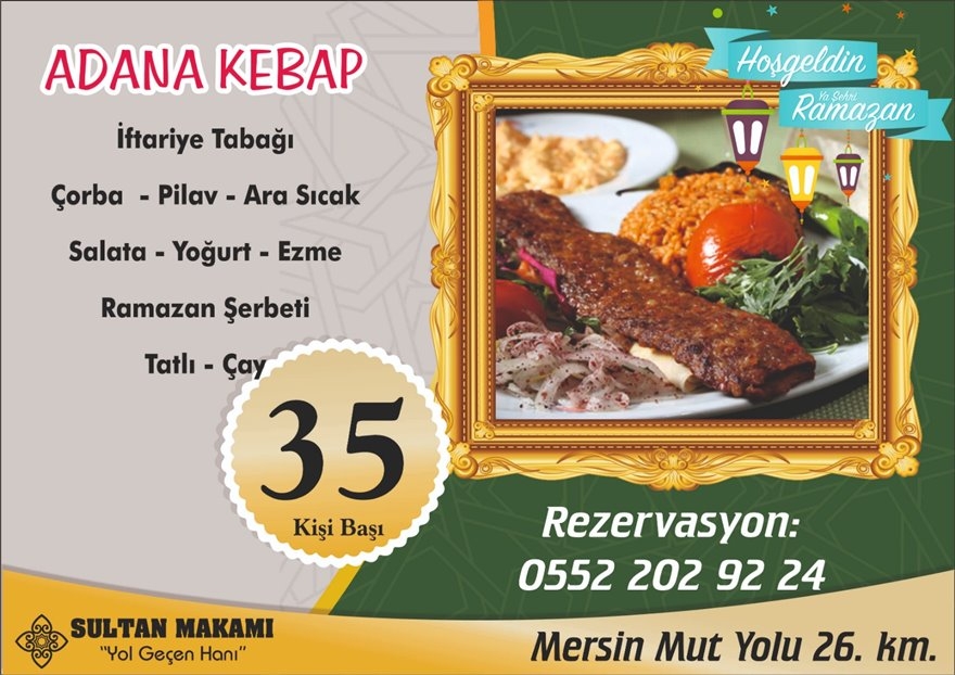 Sultan Makamı "Yol Geçen Hanı" 2019 İftar Menüsü 2