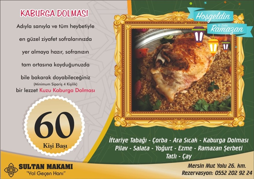 Sultan Makamı "Yol Geçen Hanı" 2019 İftar Menüsü 6