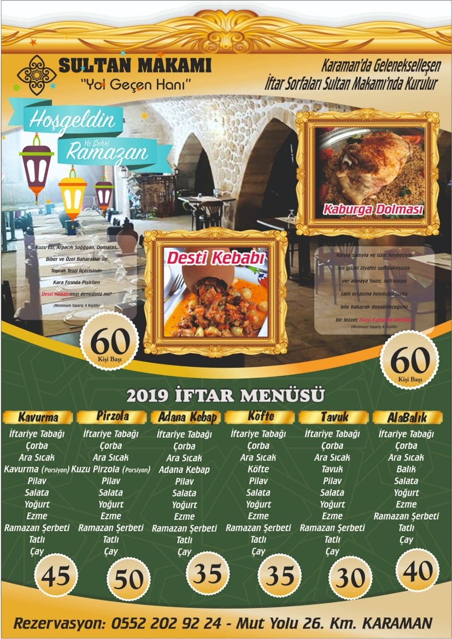 Sultan Makamı "Yol Geçen Hanı" 2019 İftar Menüsü 9