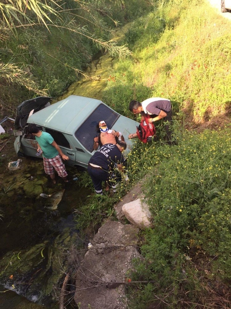 Antalya'da Aracıyla Su Kanalına Düştü 3