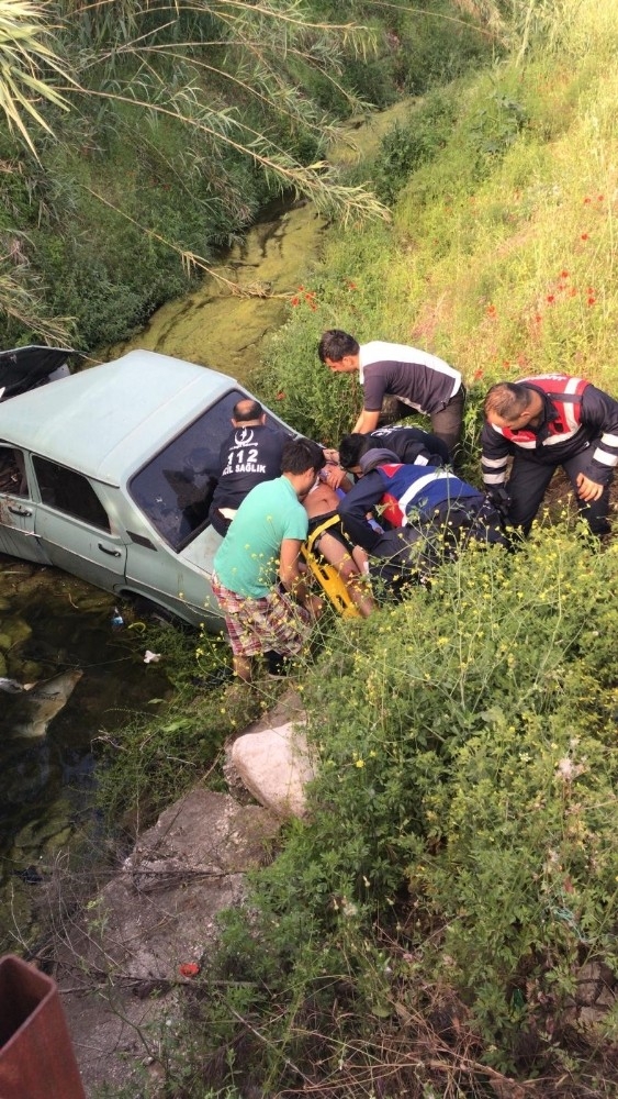 Antalya'da Aracıyla Su Kanalına Düştü 5