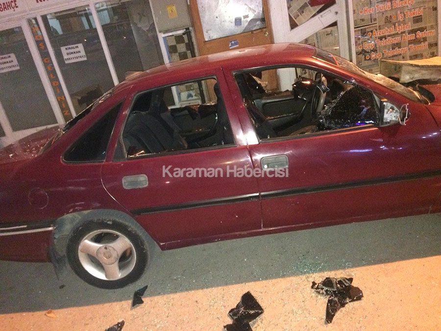 Karaman’da geçtiğimiz günlerde bir otomobilin camları parçalandı 4