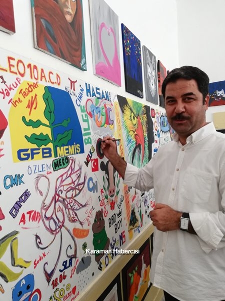 Karaman Lisesi'nde Karma Resim Sergisi 1