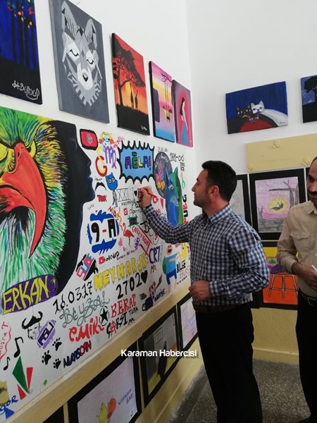 Karaman Lisesi'nde Karma Resim Sergisi 3