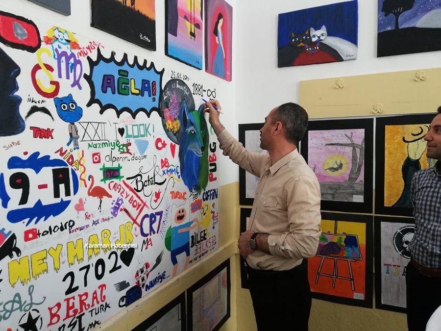 Karaman Lisesi'nde Karma Resim Sergisi 4