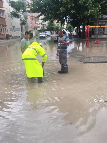 Karaman Belediyesi Su Baskını Mesaisinde 5