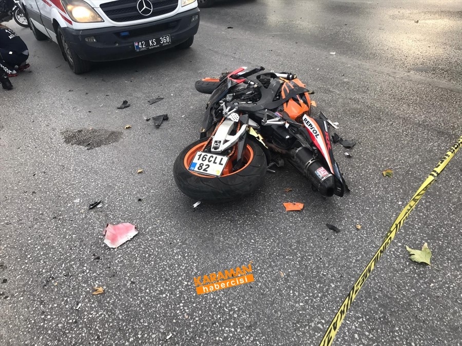 Konya'da Motosiklet İle Otomobil Çarpıştı 1 Ölü 2