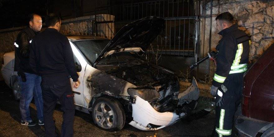 Karaman'da Oto Kundaklama