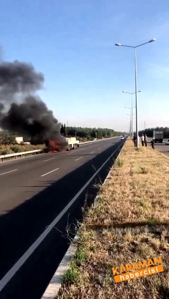 Antalya’da Bobin Kağıdı Yüklü Tır Alev Alev Yandı Kaynak: Antalya’da Bob 6