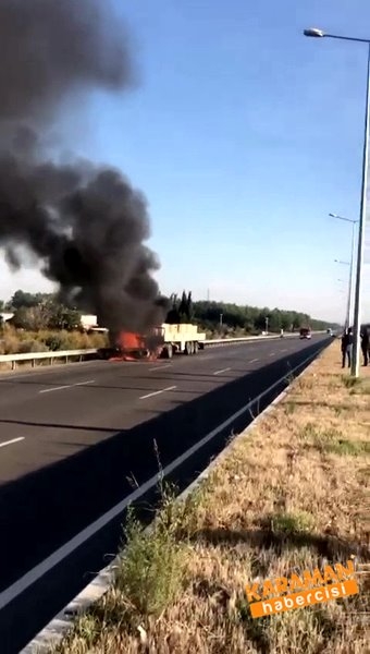 Antalya’da Bobin Kağıdı Yüklü Tır Alev Alev Yandı Kaynak: Antalya’da Bob 8