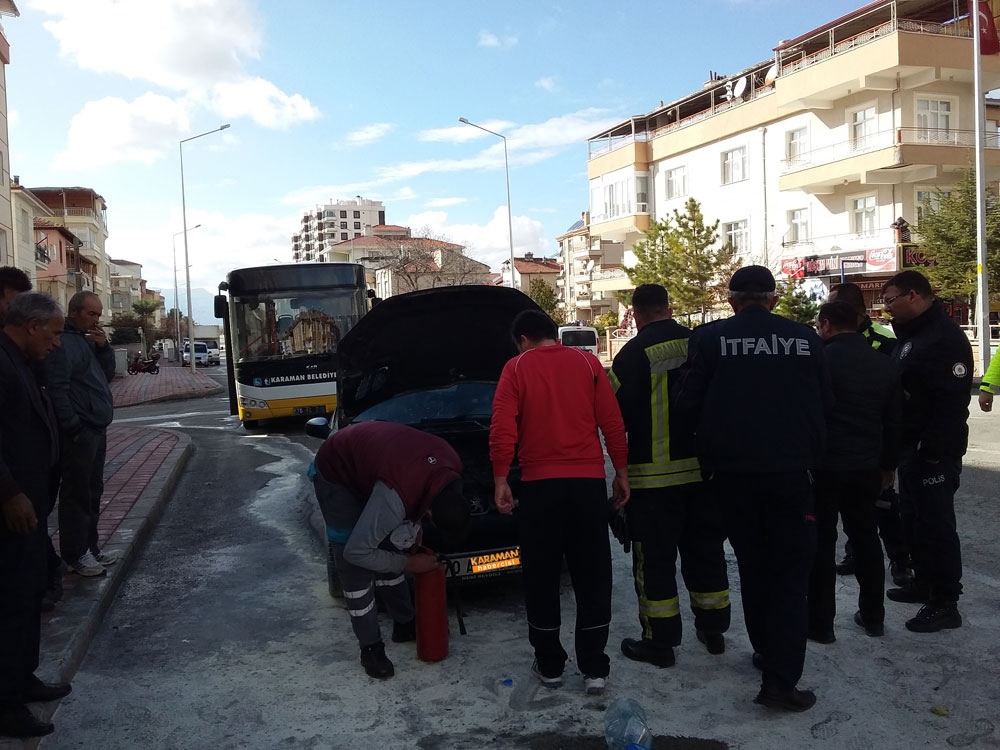 Karaman'da Oto Yangını 2