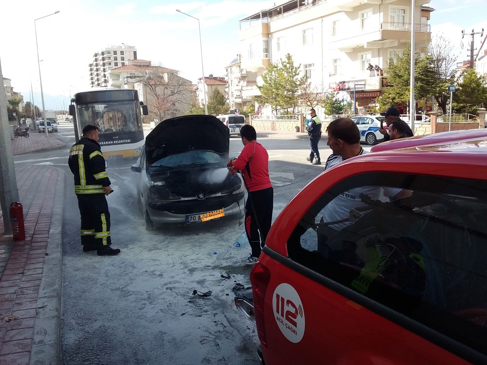 Karaman'da Oto Yangını 3