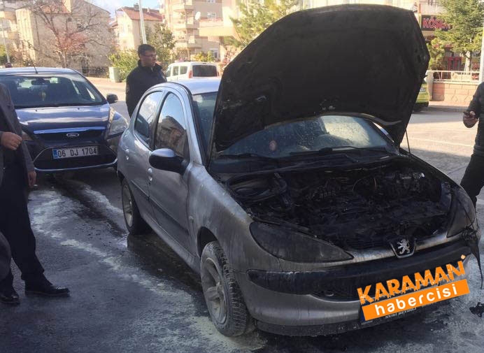 Karaman'da Oto Yangını 5