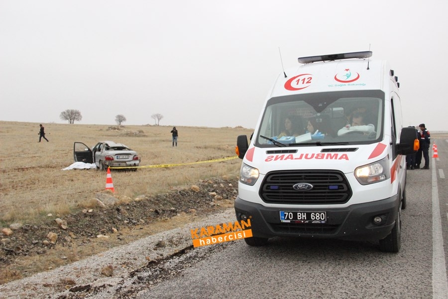 Karaman'da Trafik Kazası : 1 Ölü 1 Yaralı 11