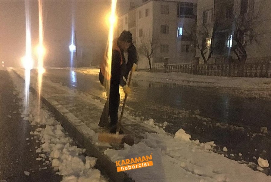 Karaman'da Belediye Ekiplerinin Yoğun Mesaisi 7