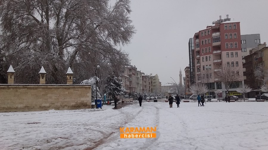 Karaman'da Kar Yağışı 17