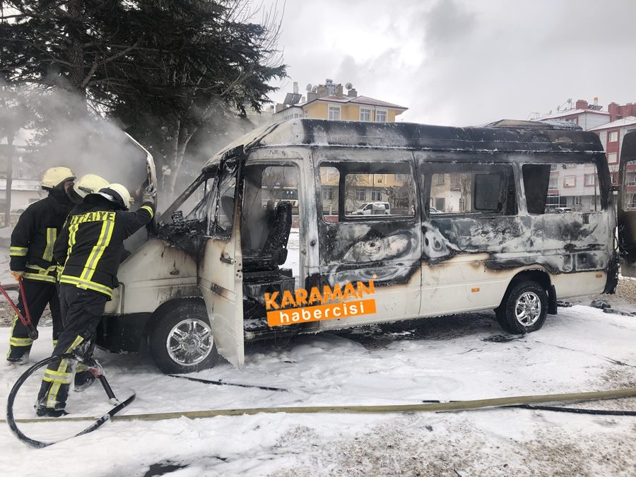 Karaman'da Araç Yangını 17