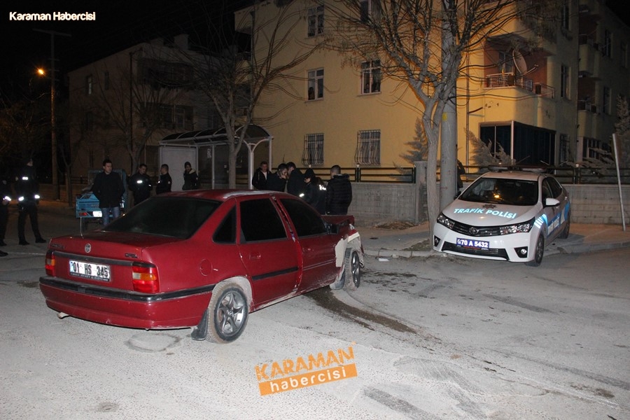 Karaman’da Otomobil, Polis Aracıyla Çarpıştı: 3’ü Polis 4 Yaralı 5