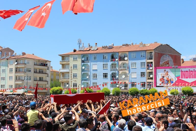 Karamanlı Şehidi Binlerce Kişi Uğurladı 136