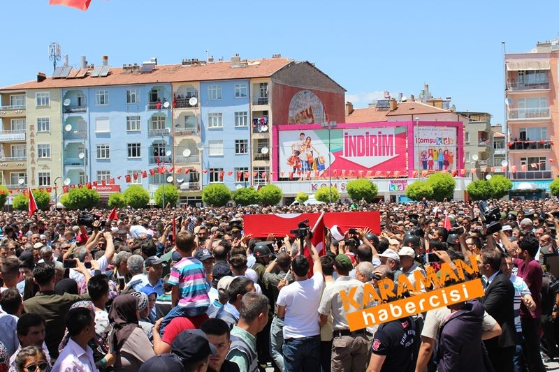 Karamanlı Şehidi Binlerce Kişi Uğurladı 138
